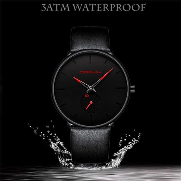 Mens Watches Ultra-Thin Minimalist Waterproof-Fashion Wrist Watch for Men Unisex - Picture 4 of 7